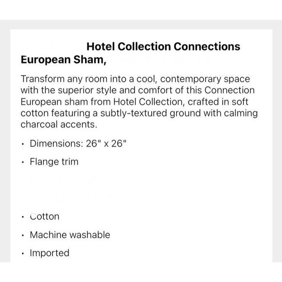 Hotel Collection Connection Euro Sham - Picture 9 of 9
